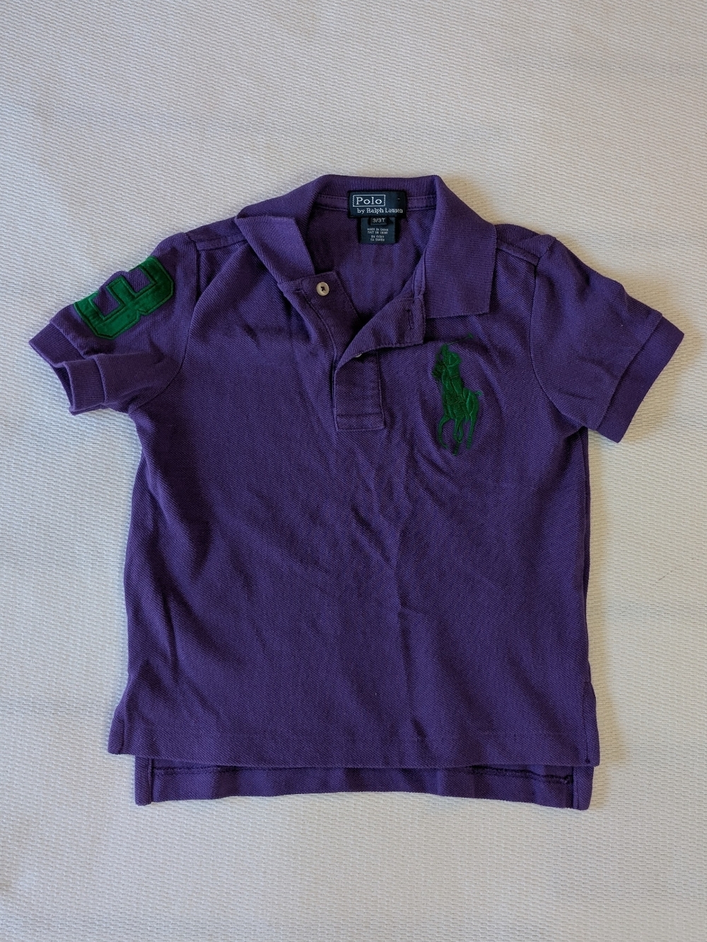 ✨ Polo Ralph Lauren Purple & Green Big Pony Polo 3T ✨